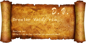 Drexler Valéria névjegykártya